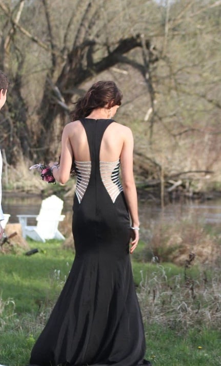 LA FEMME Black Formal dress 22742