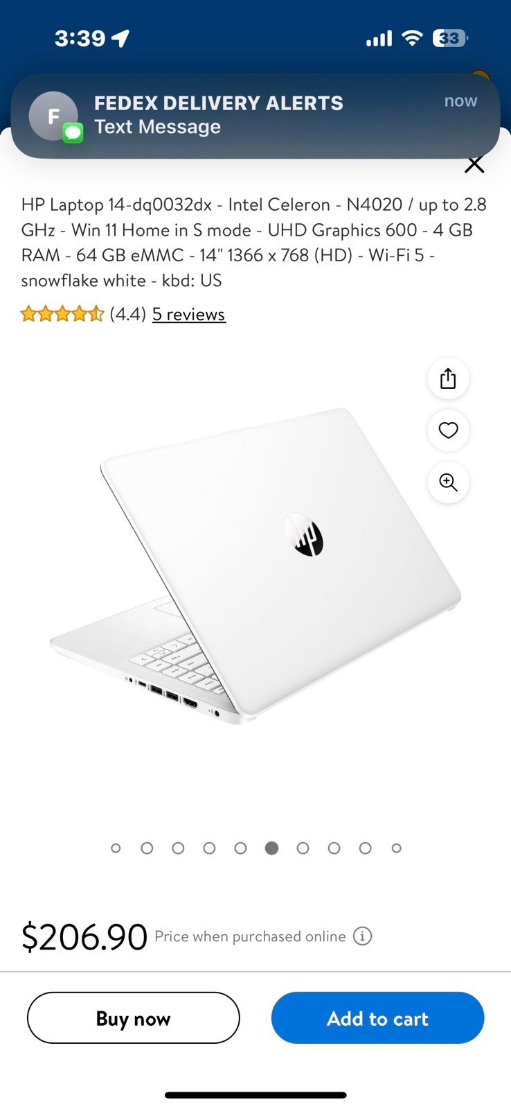 HP LAPTOP 14-Dq0032dx still New
