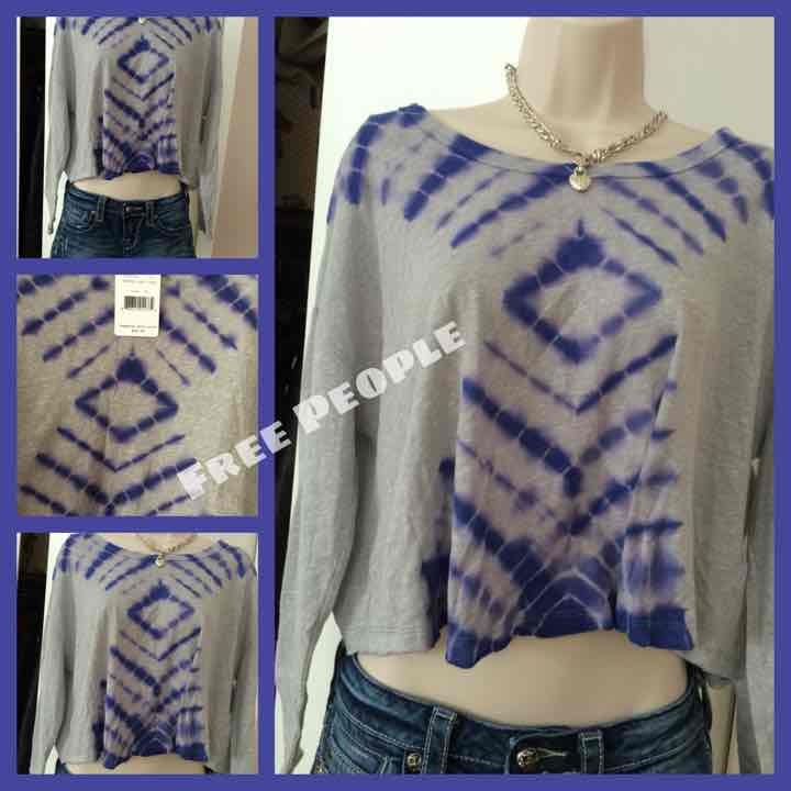 Free People Tie Dye long sleeve top. XS