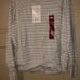 Gray white Stripe Sweatshirt XL 74 18/20 16/18 Extra Large Long Sleeves New
