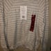 Gray white Stripe Sweatshirt XL 74 18/20 16/18 Extra Large Long Sleeves New