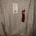 Gray white Stripe Sweatshirt XL 74 18/20 16/18 Extra Large Long Sleeves New