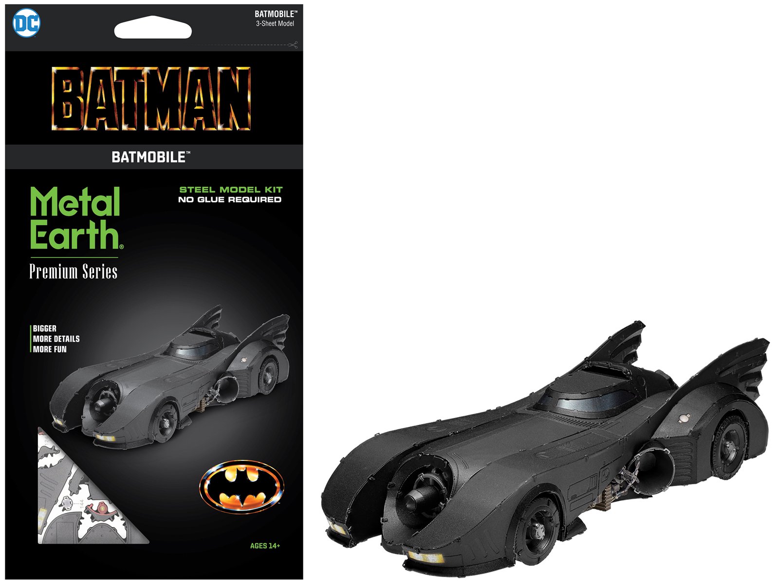 Model Kit 1989 Batmobile Black Batman (1989) Movie (Challenging Difficulty) St