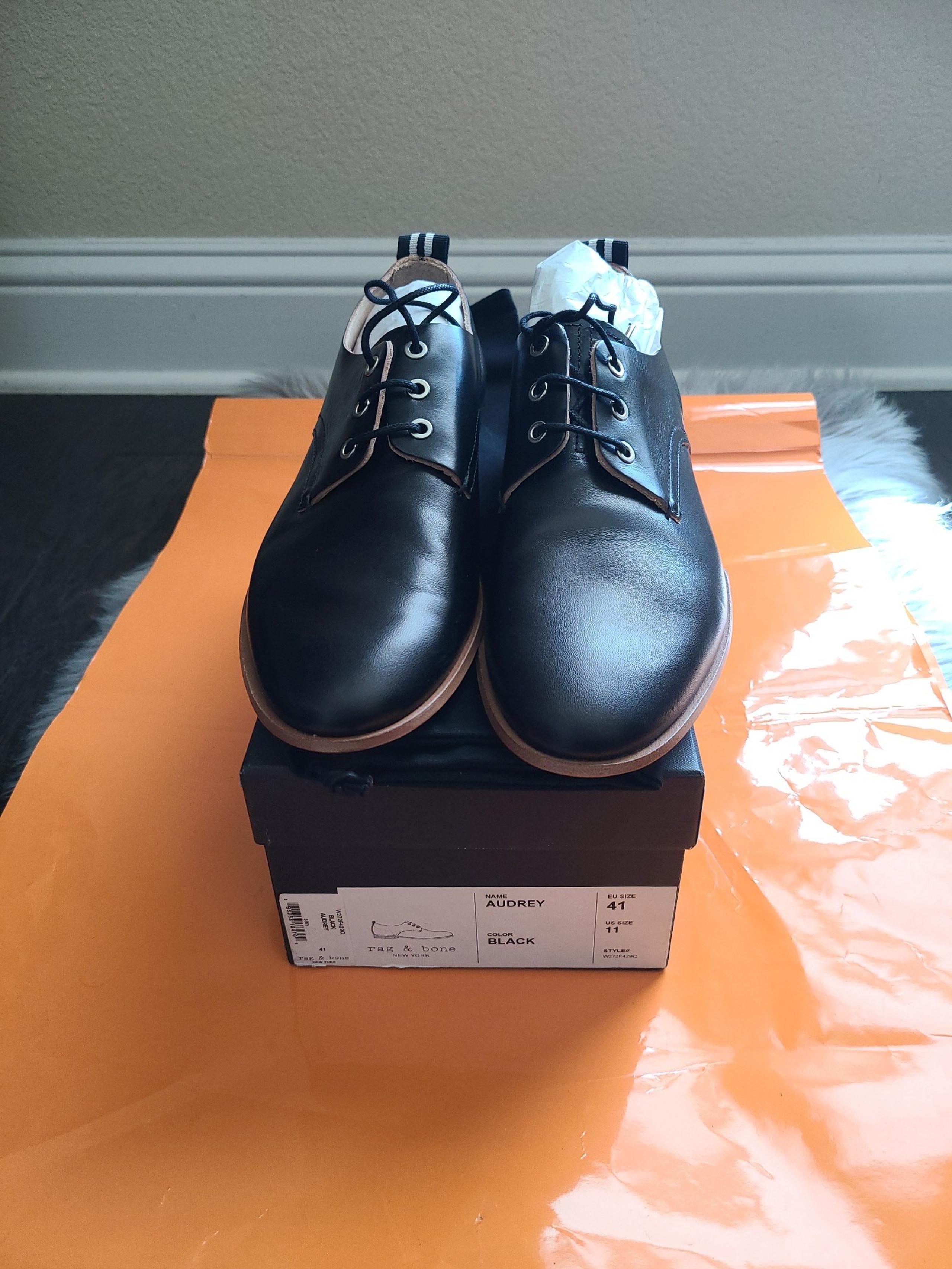 Nwt! Rag and bone Audrey leather oxfords in black