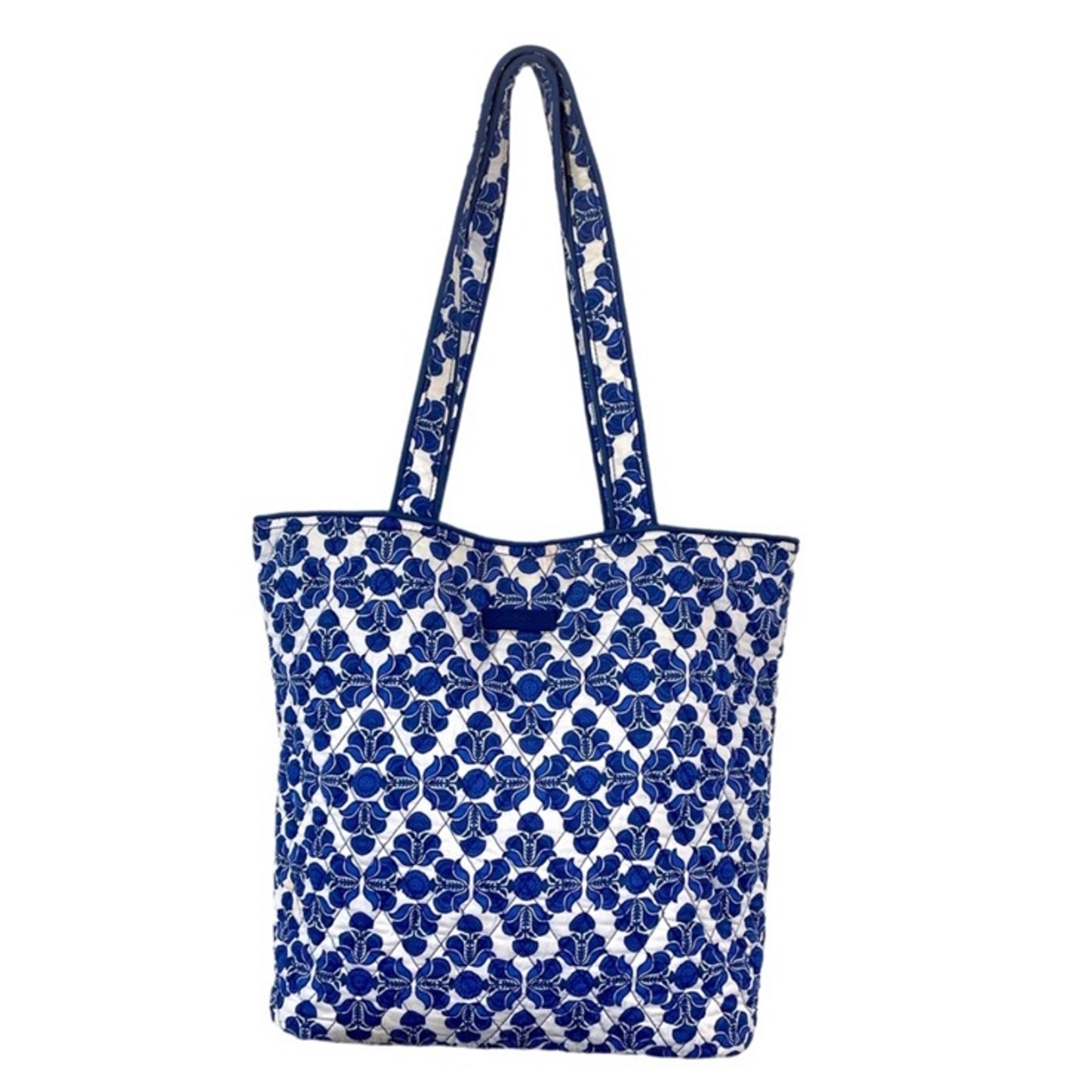 Vera Bradley Love Navy Quilted Dual Handle Tote Bag