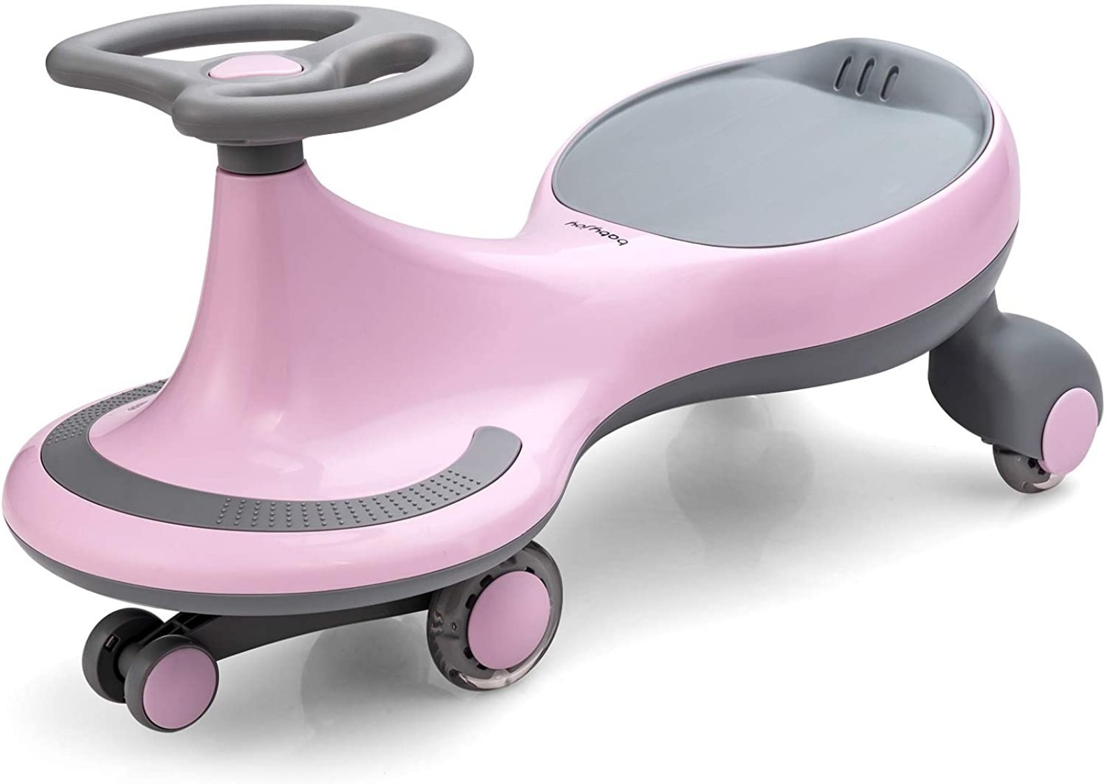 BABY JOY Wiggle Car for Kids, Swing Car with LED Flashing Wheels, No Batteries