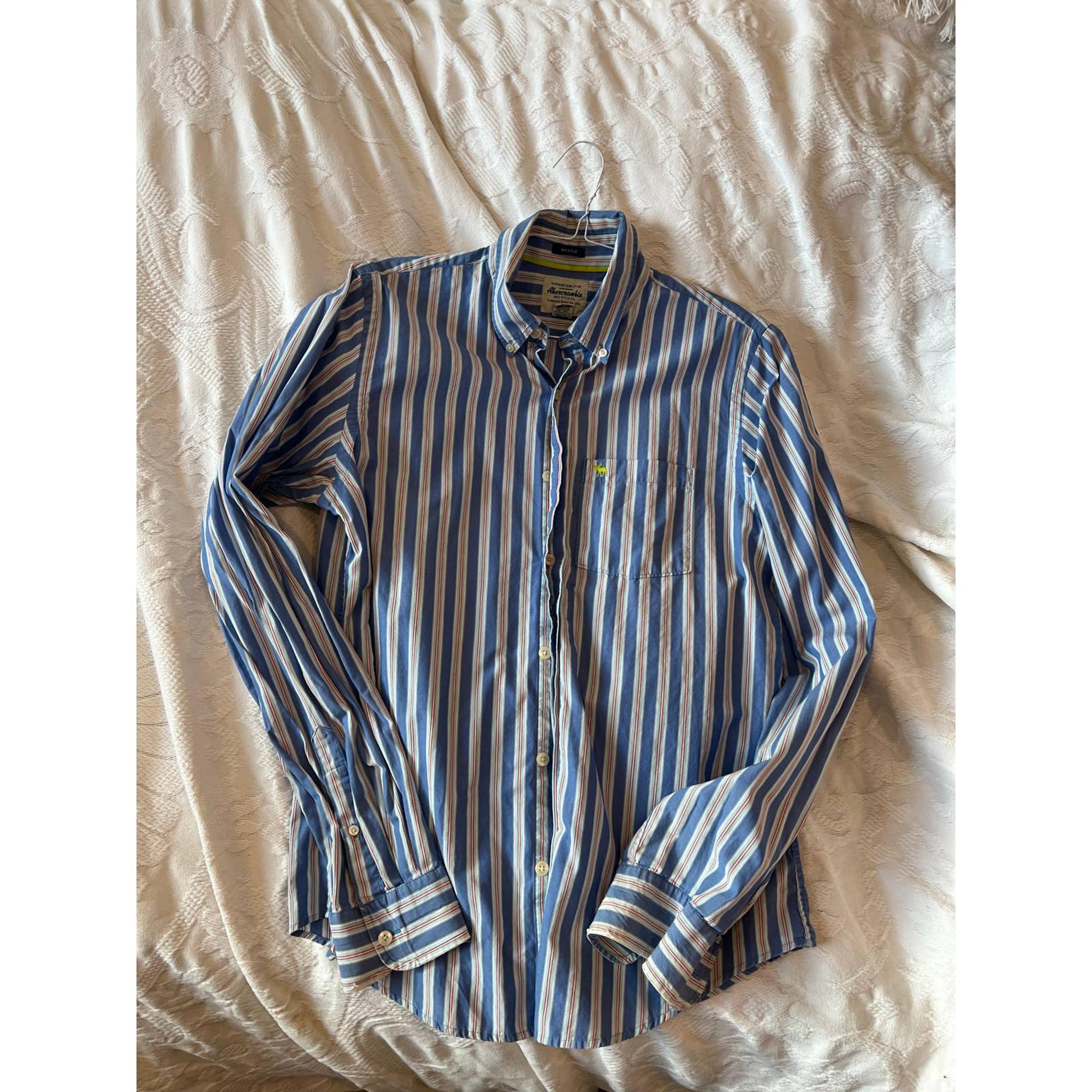 Abercrombie & Fitch Long Sleeve Dress Shirt Mens L