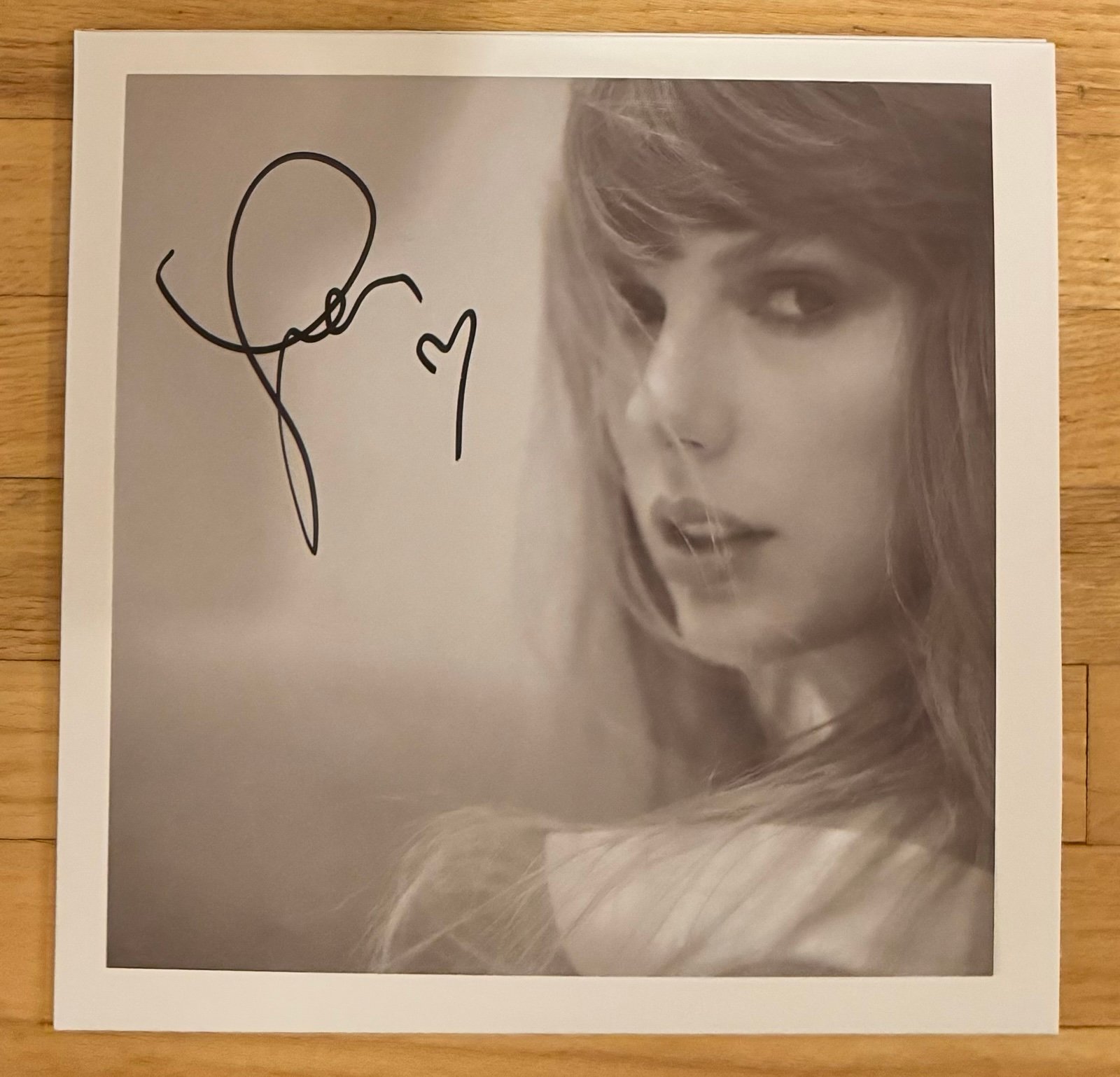 Taylor Swift Signed TTPD Vinyl The Tortured Poets Department with detached heart