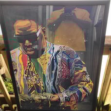 Biggie Smalls Framed Canvas Print