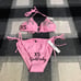 VS PINK 2 PIECE STRING BIKINI SWIMSUIT PINK LOLLIPOP BLING LIMITED EDITION IN XS