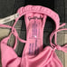 VS PINK 2 PIECE STRING BIKINI SWIMSUIT PINK LOLLIPOP BLING LIMITED EDITION IN XS