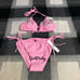 VS PINK 2 PIECE STRING BIKINI SWIMSUIT PINK LOLLIPOP BLING LIMITED EDITION IN XS