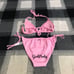 VS PINK 2 PIECE STRING BIKINI SWIMSUIT PINK LOLLIPOP BLING LIMITED EDITION IN XS