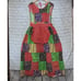 Vintage 70s Patchwork Apron Full Colorblock Housedress Prairie Cottagecore Flaw
