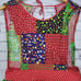 Vintage 70s Patchwork Apron Full Colorblock Housedress Prairie Cottagecore Flaw
