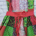 Vintage 70s Patchwork Apron Full Colorblock Housedress Prairie Cottagecore Flaw