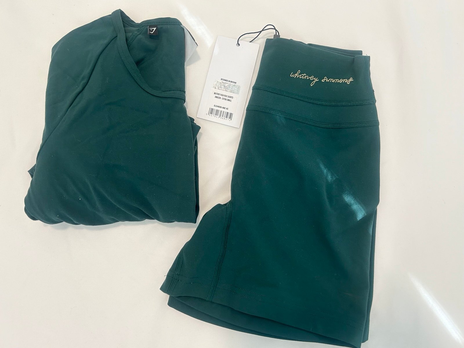 Gymshark whitney simmons amazon green shorts set - XS