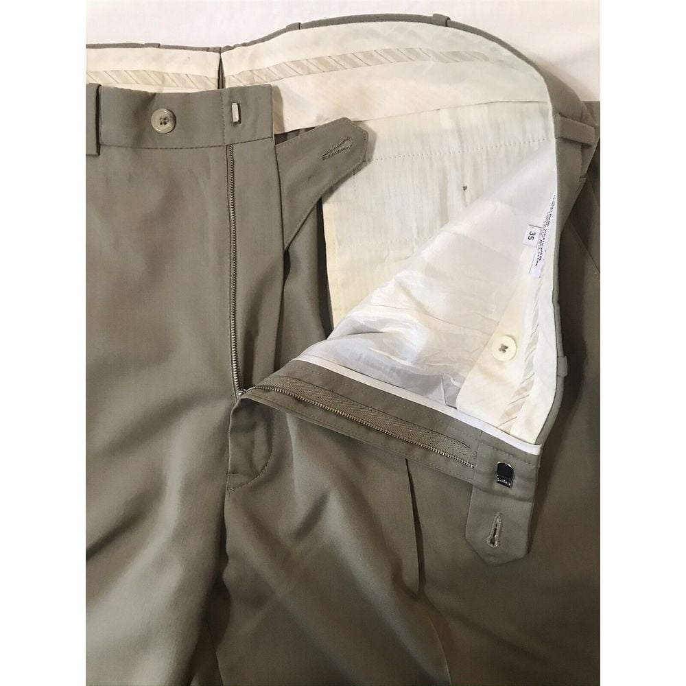 JB Britches Nordstrom 35 x 30 Trabaldo Togna Super 110's Wool Olive Dress Pants