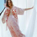 Zara LINEN BLEND PRINTED KIMONO