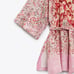Zara LINEN BLEND PRINTED KIMONO