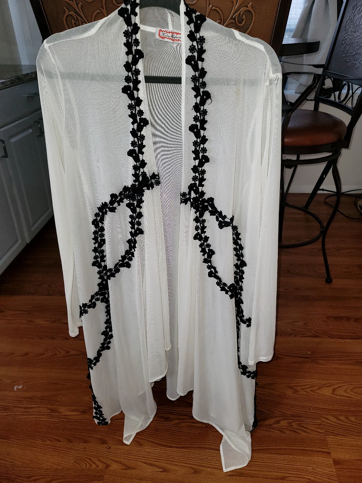 embroidered cardigan