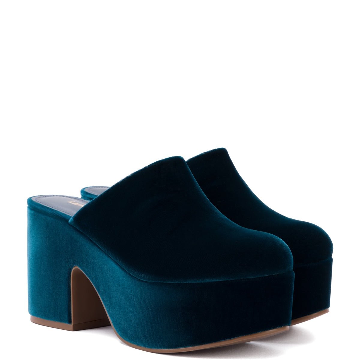 LARROUDÉ Miso Platform Clog In Deepsea Velvet