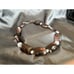 Vintage Iridescent Shell & Blue Lace Agate Beaded Choker Necklace Statement 17