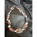 Vintage Iridescent Shell & Blue Lace Agate Beaded Choker Necklace Statement 17
