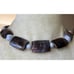 Vintage Iridescent Shell & Blue Lace Agate Beaded Choker Necklace Statement 17