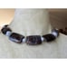 Vintage Iridescent Shell & Blue Lace Agate Beaded Choker Necklace Statement 17