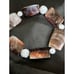 Vintage Iridescent Shell & Blue Lace Agate Beaded Choker Necklace Statement 17