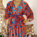 Ankara silk Robe with matching hair bonnet