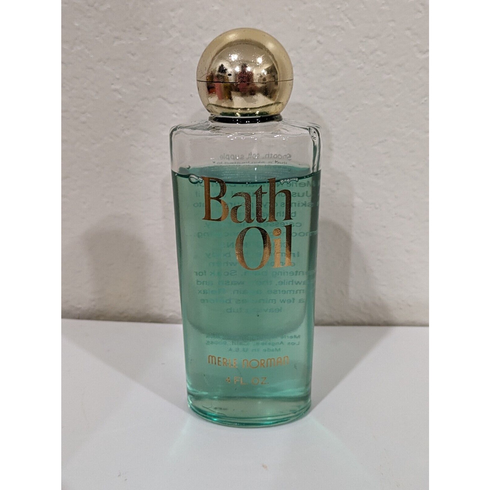 Merle Norman Bath Oil 4 Oz 80% Full Rare Vintage