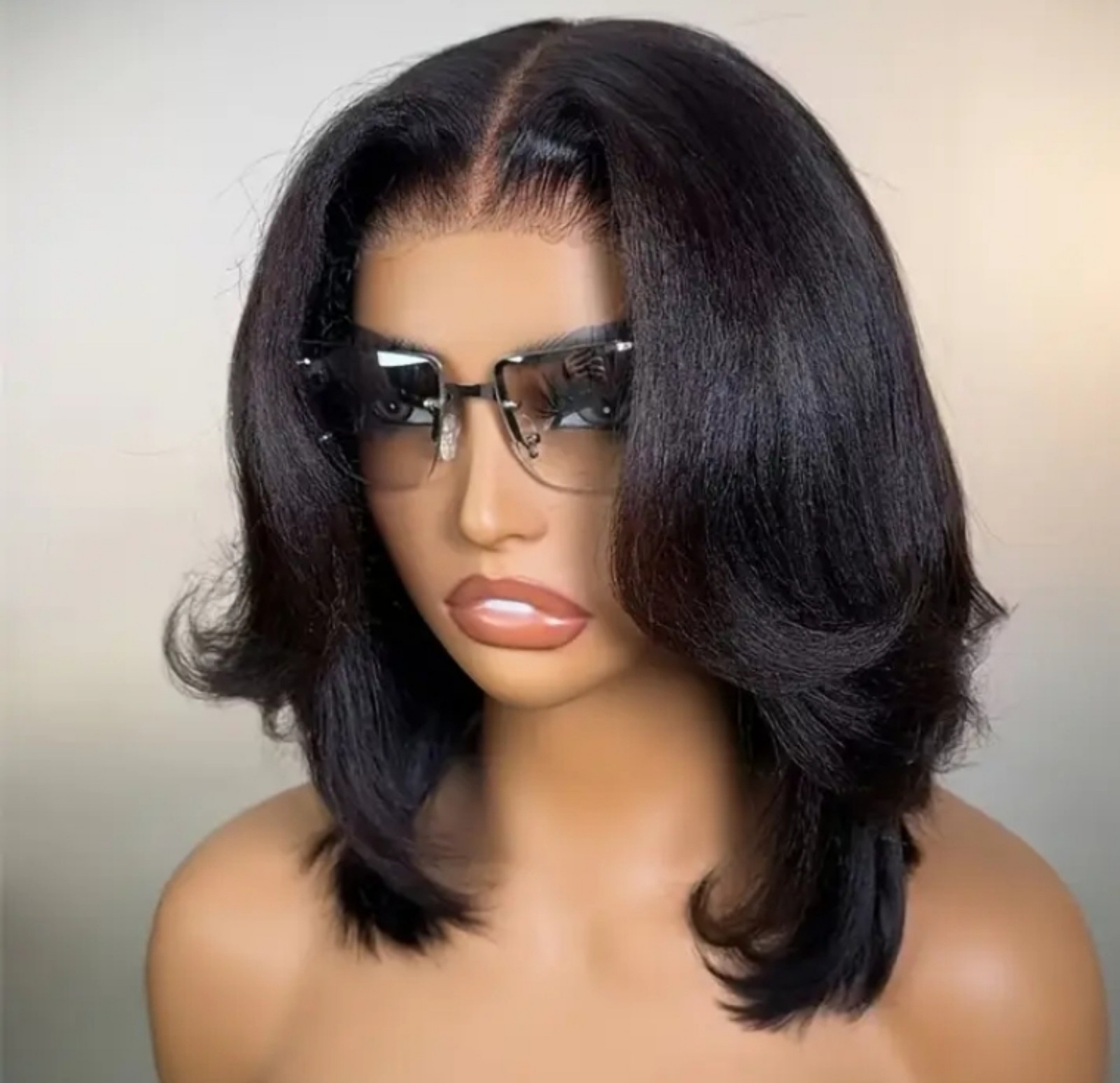 , Human Hair Wig] Bob Yaki Straight Wigs Human Hair | 12 inch