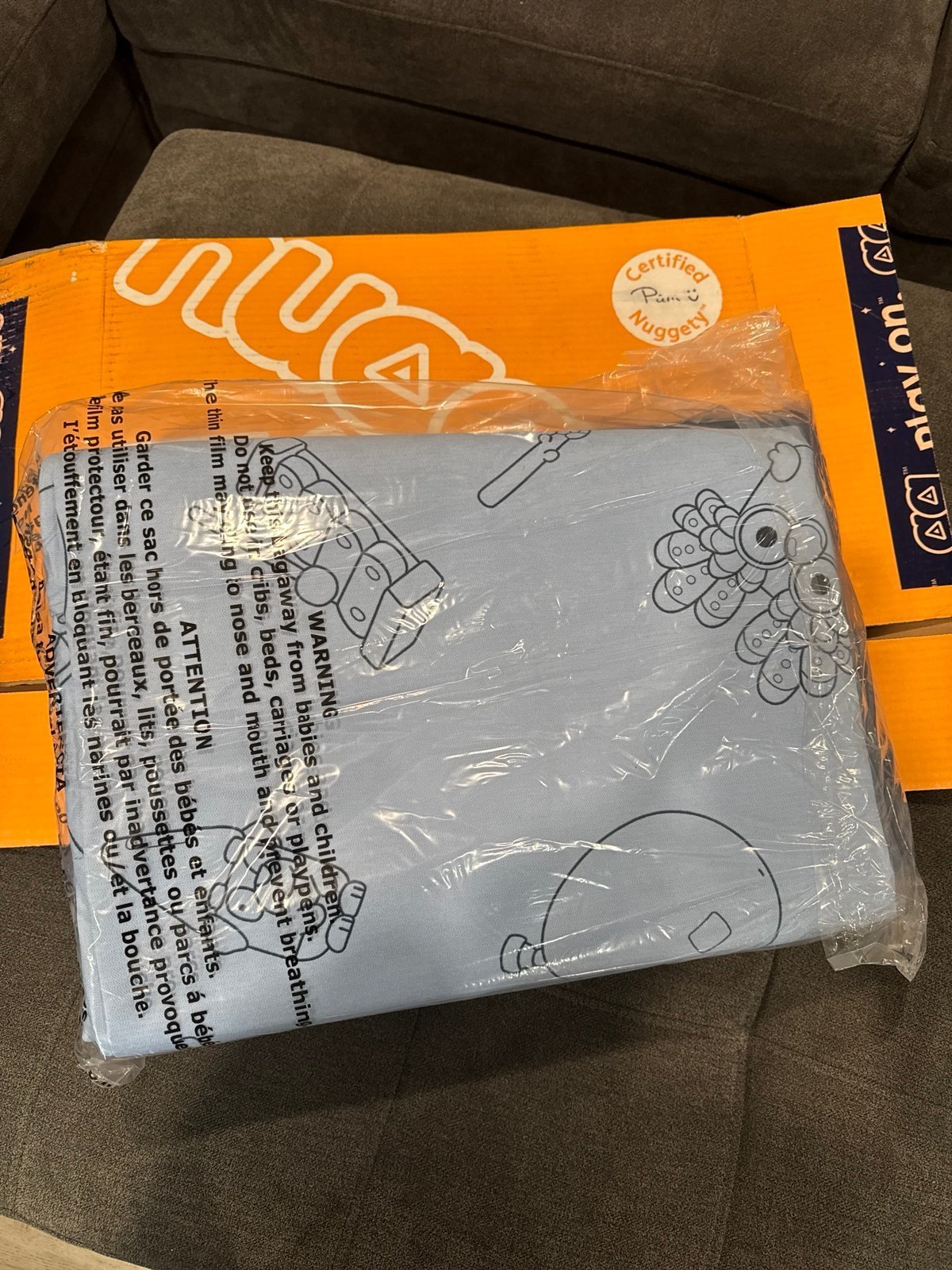 NEW Bluey and Bingo Embroidered Kids Nugget Couch Cover