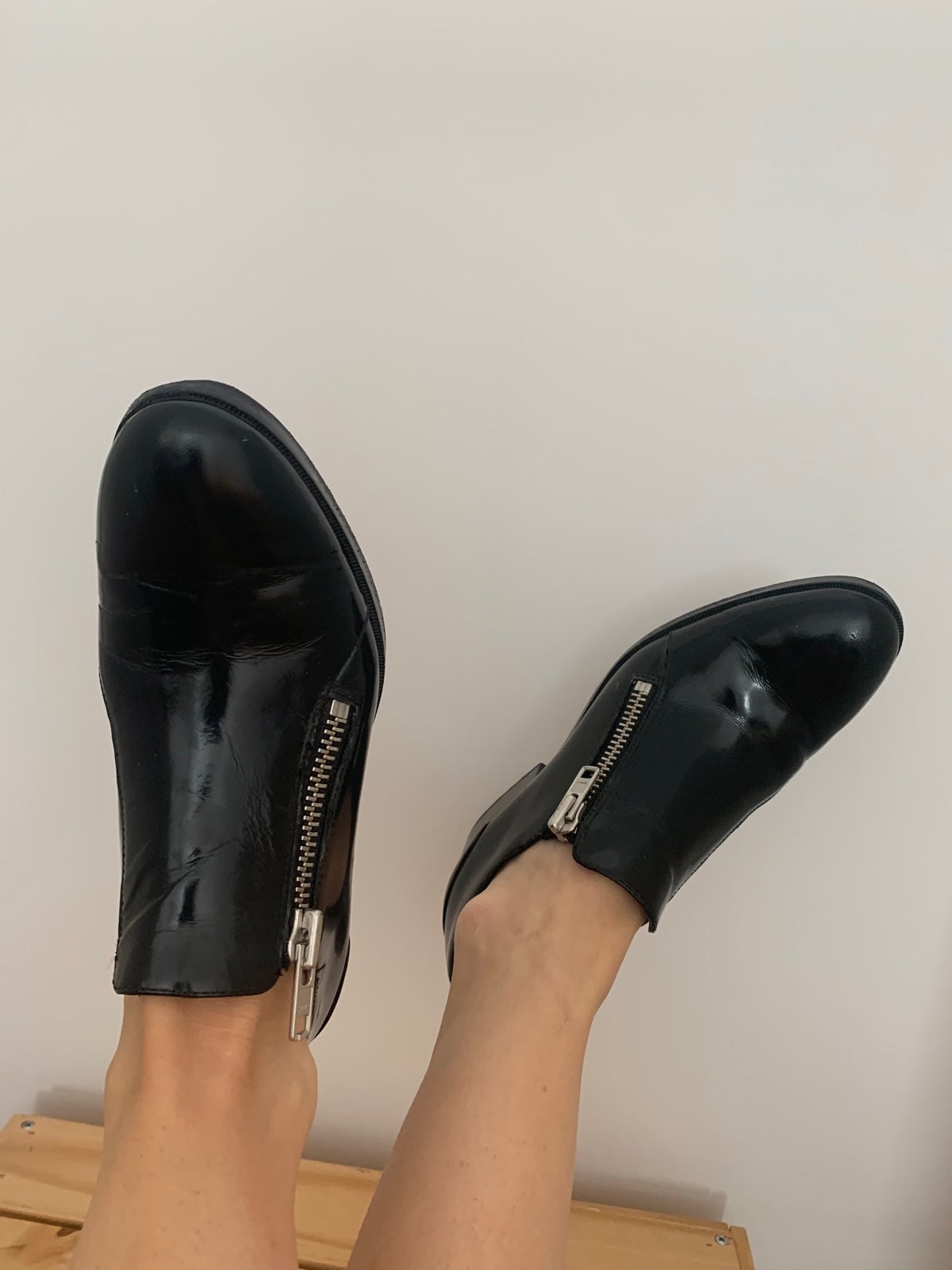 3.1 Phillip Lim zip accent oxfords37 7 black leather