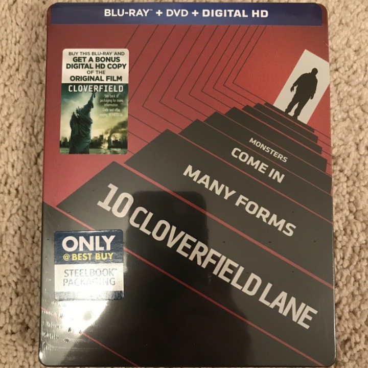 10 Cloverfield Lane Best Buy Exclusive Steelbook Blu-ray+DVD New Sealed