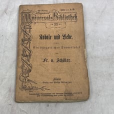 c1900 Universal Bibliothek - Love & Intrigue F. Von Schiller German Book TJ6-OB
