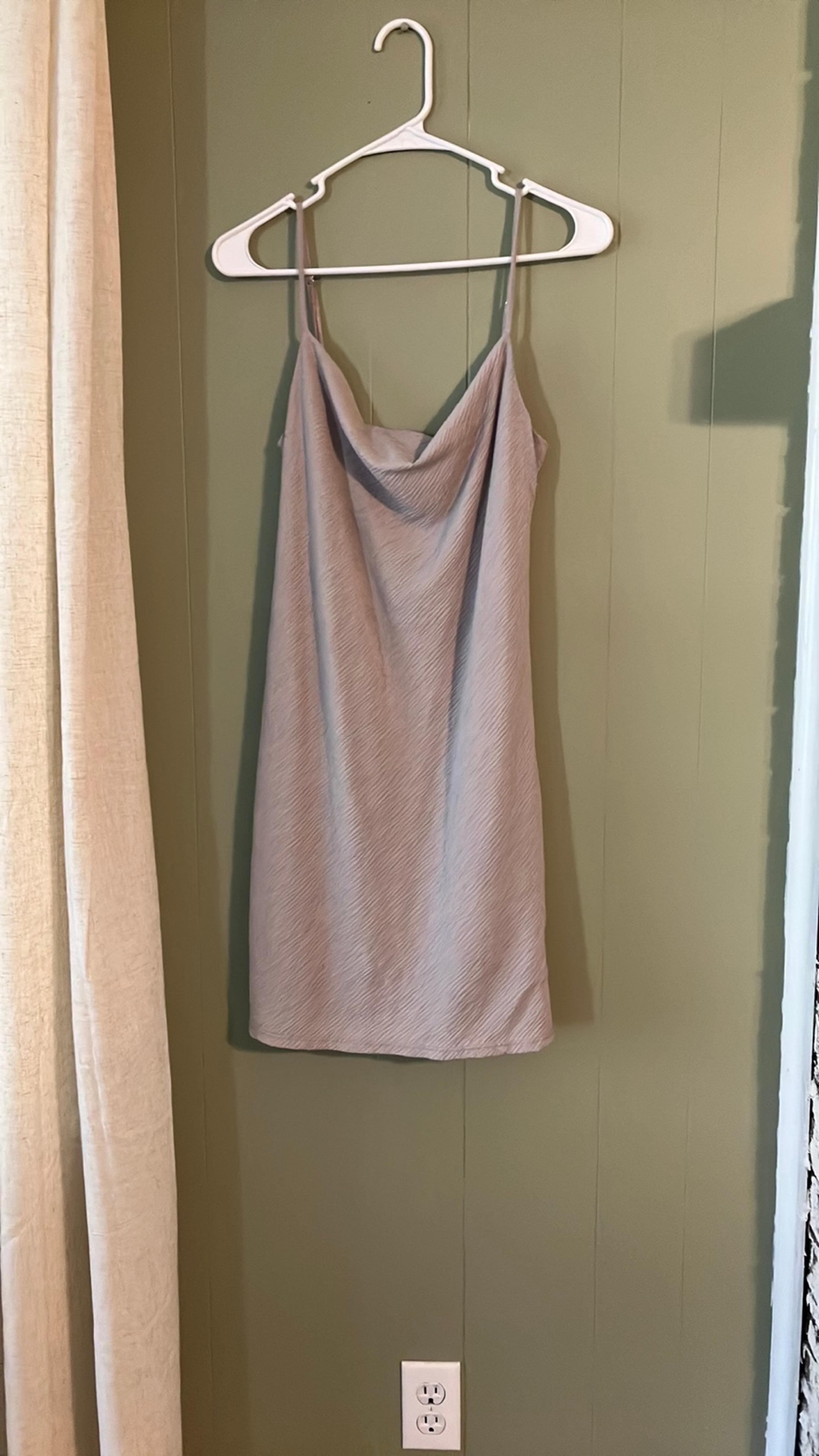 Gilli Taupe Textured Cami Cowl Neck Midi Dress