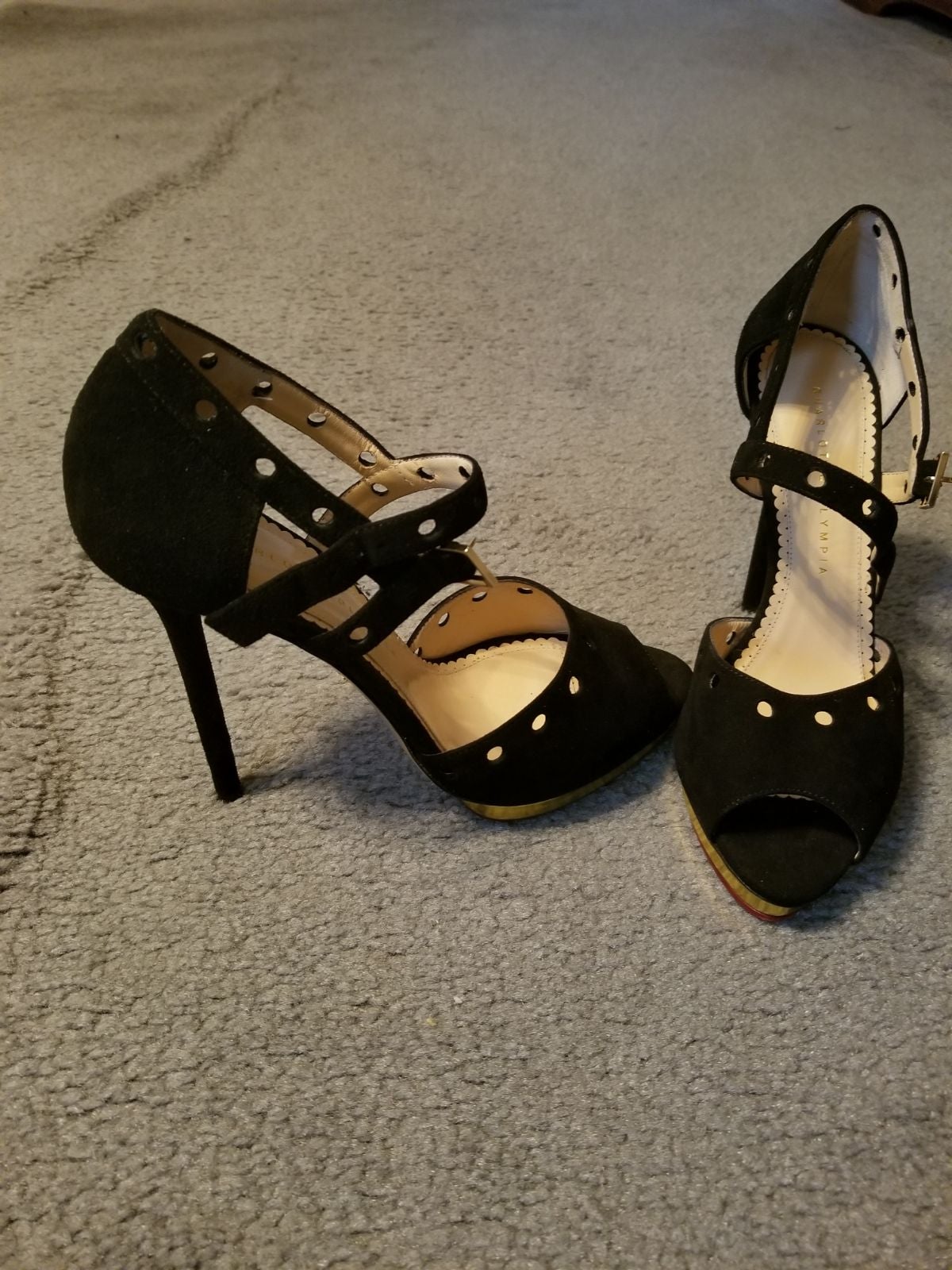 Charlotte Olympia black sandals
