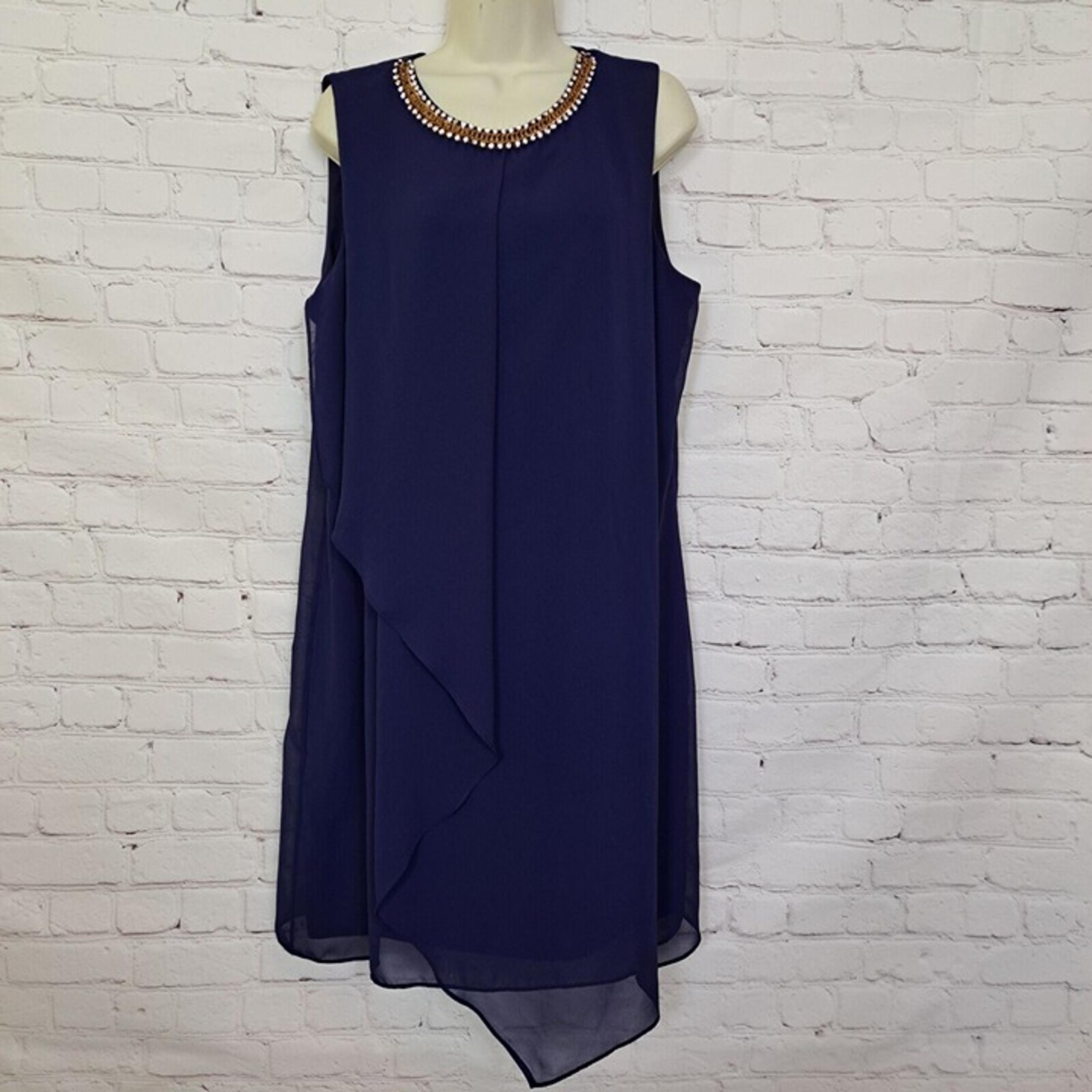 MSK Beaded Sleevesless Sheath Dress Size 14