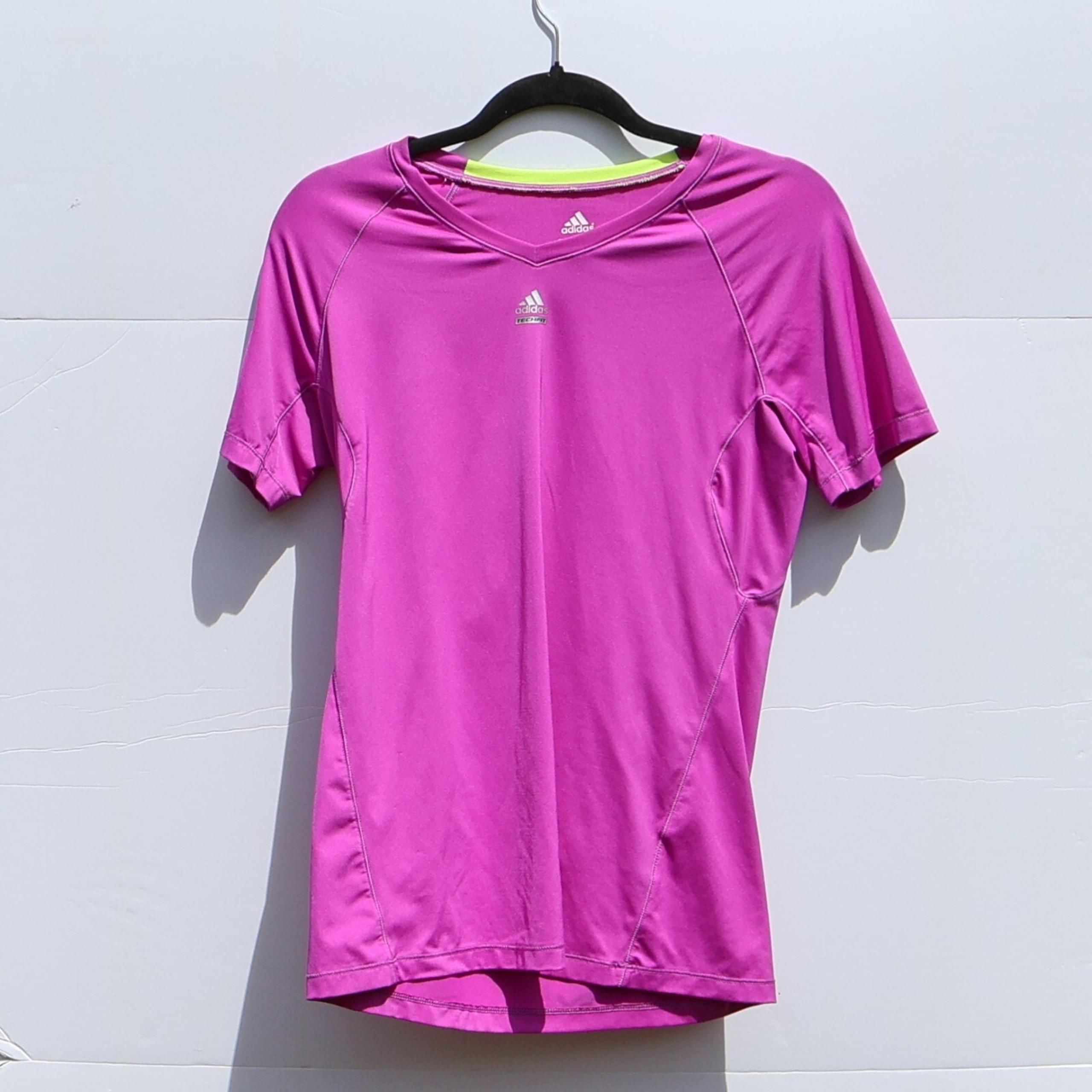 Adidas Women's Techfit CLIMALITE Purple Sport T-shirt Size M GUC