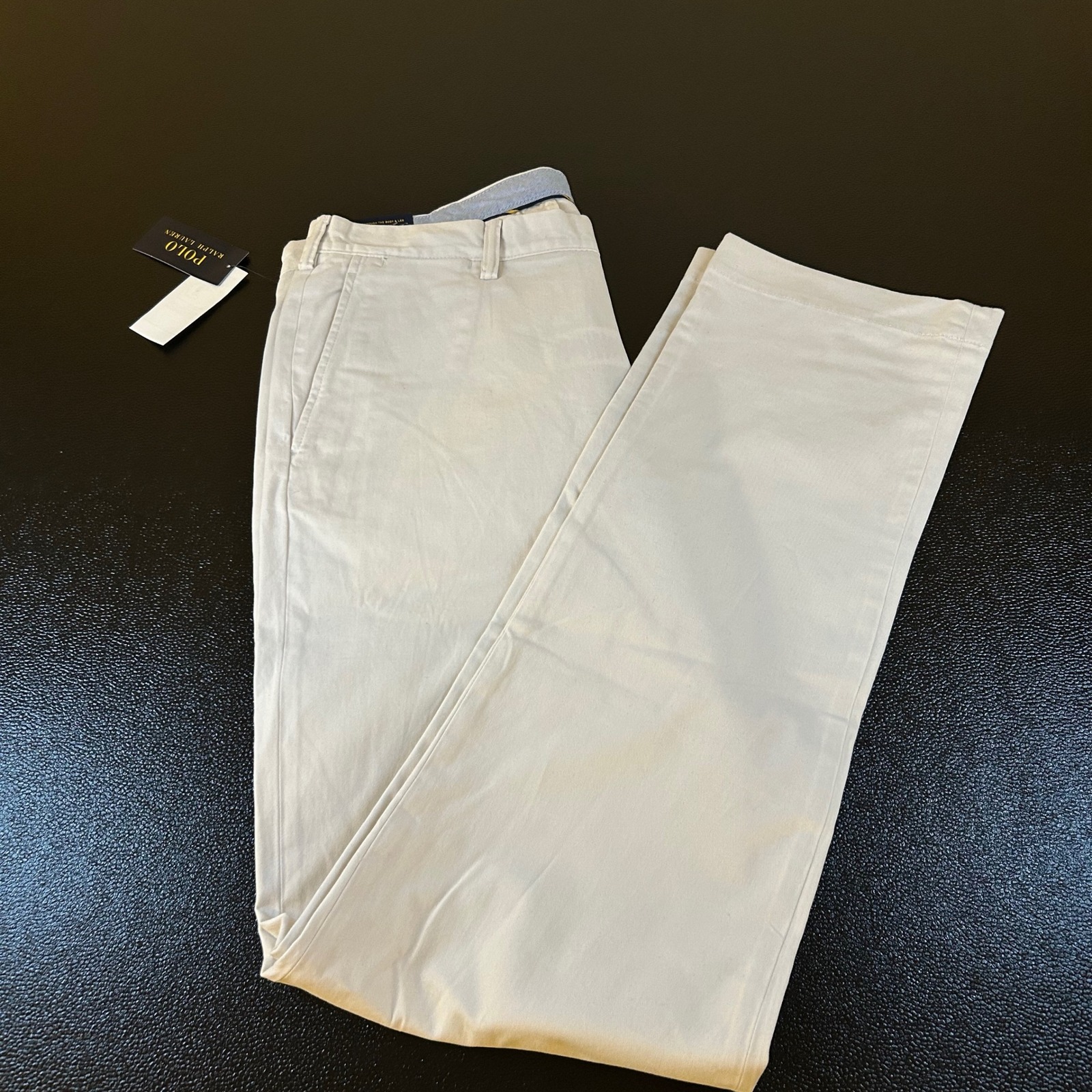 Polo Ralph Lauren White Chino Pants Classic Fit Stretch Twill Mens 36Tx36 NWT