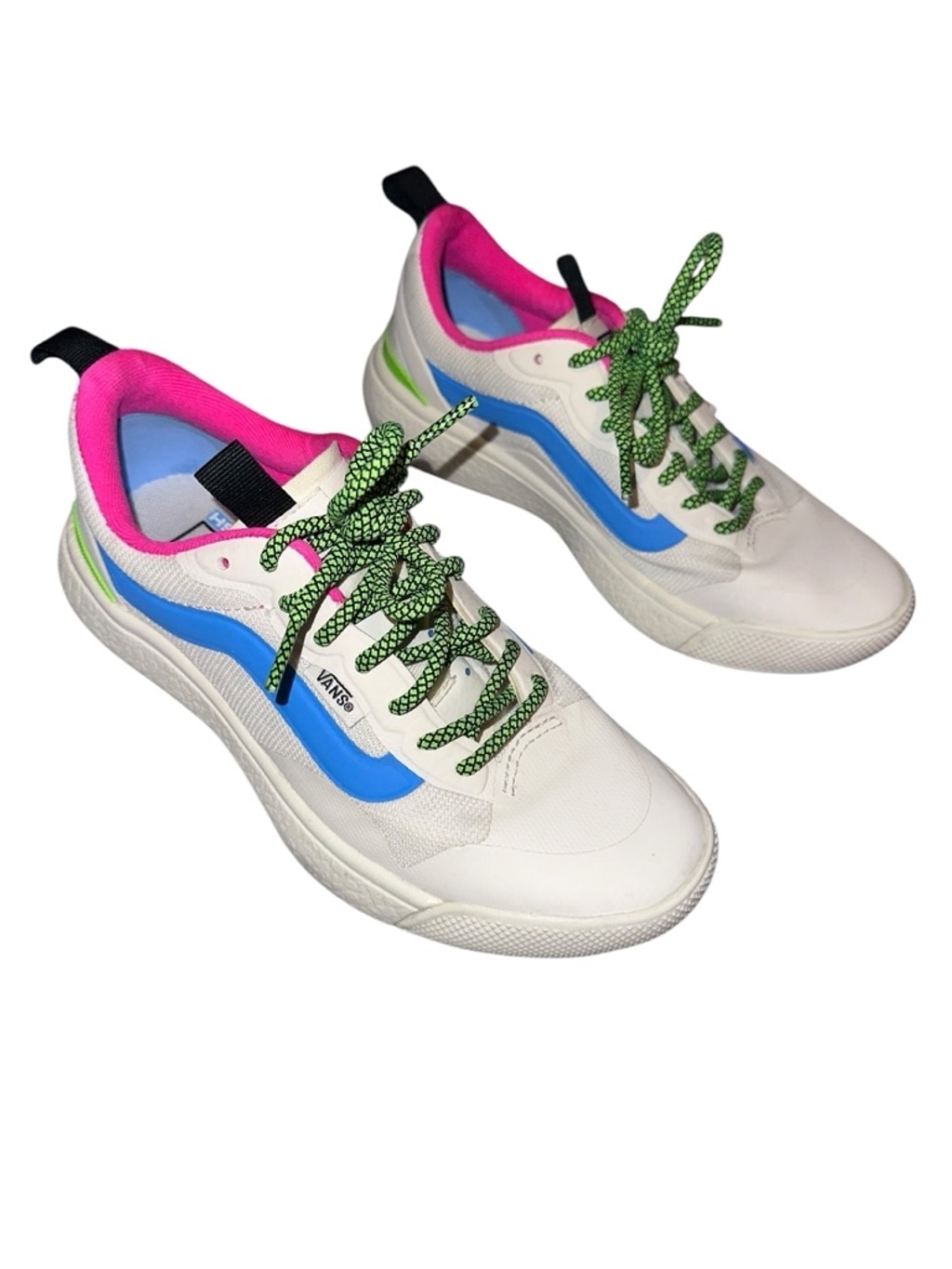Kids Vans Sneakers EXO UltraRange Size 3.5, White/Pink/Blue