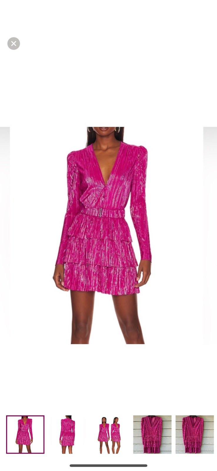 Sabina Musayev Elegant Pink Ruffle Dress