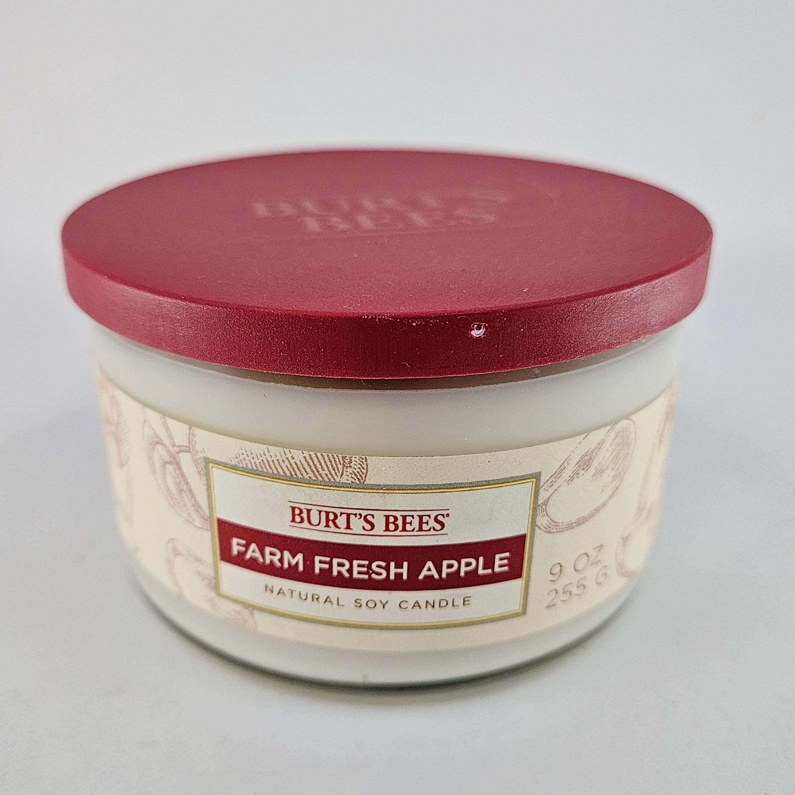 Burt's Bees Farm Fresh Apple Natural Soy Candle 9 Oz - New