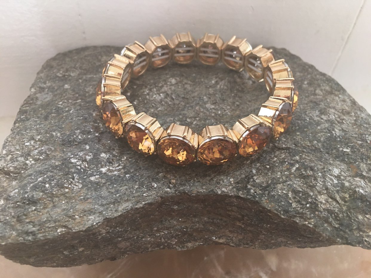 Amber Rhinestone Bracelet!