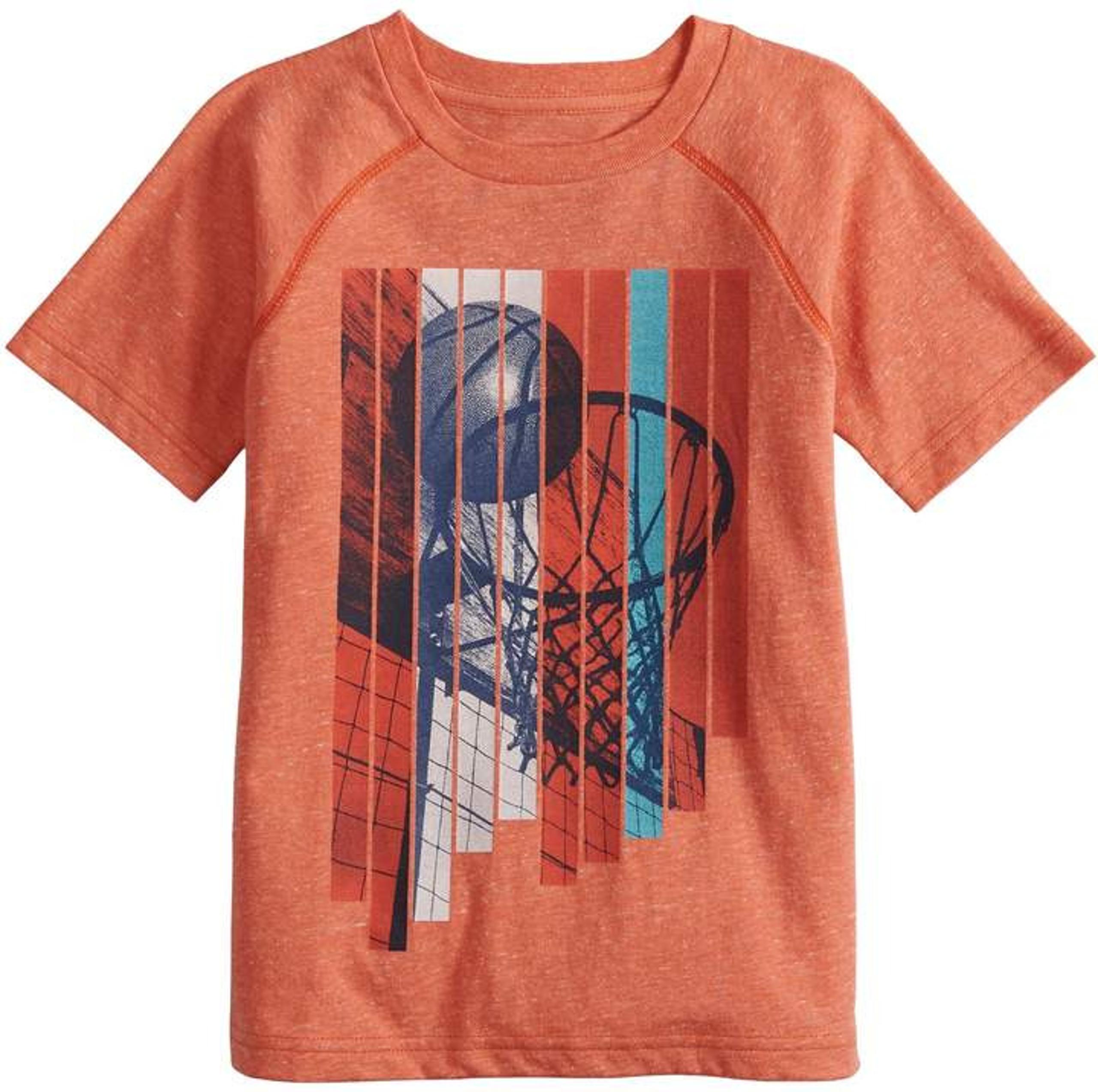 NEW Boys 5 Orange Basketball Tee Shirt