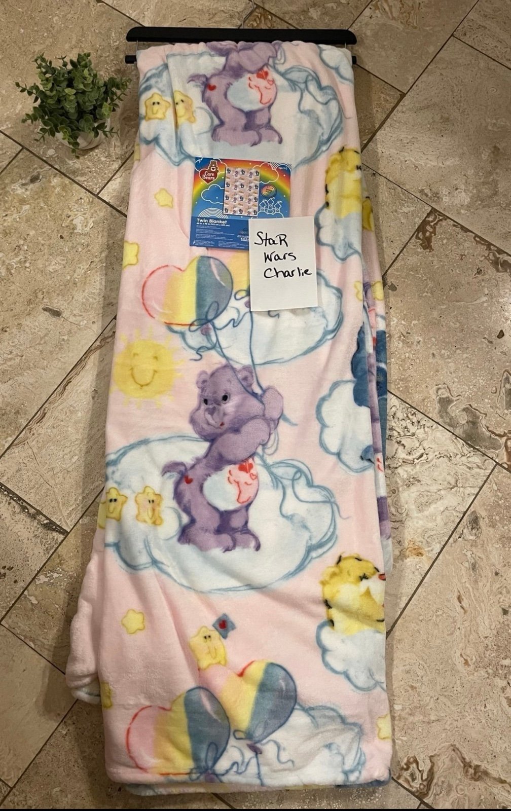 Carebear throw blanket Twin size - NWT Care bears