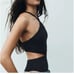 ZARA CUTOUT RIBBED BLACK SLEEVELESS BODYSUIT NEW LARGE